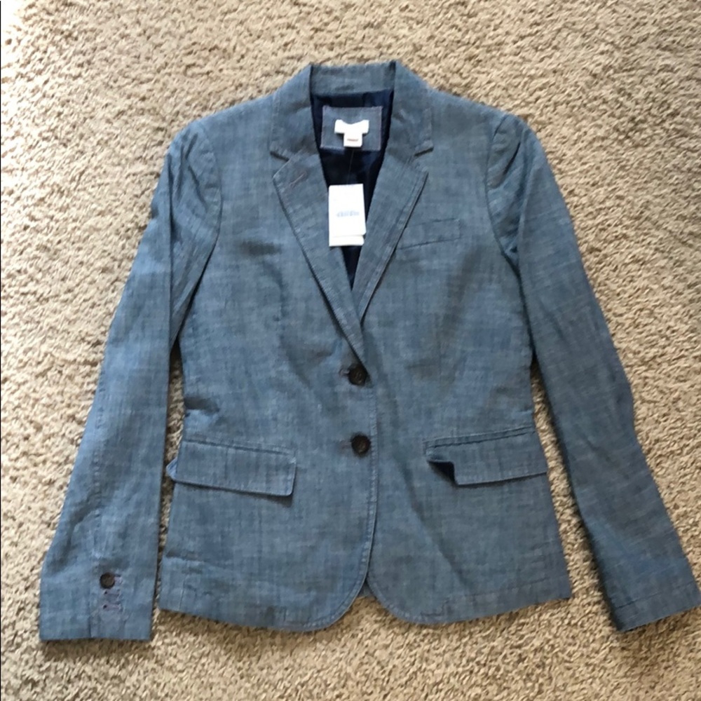 J Crew Factory Chambray Blazer